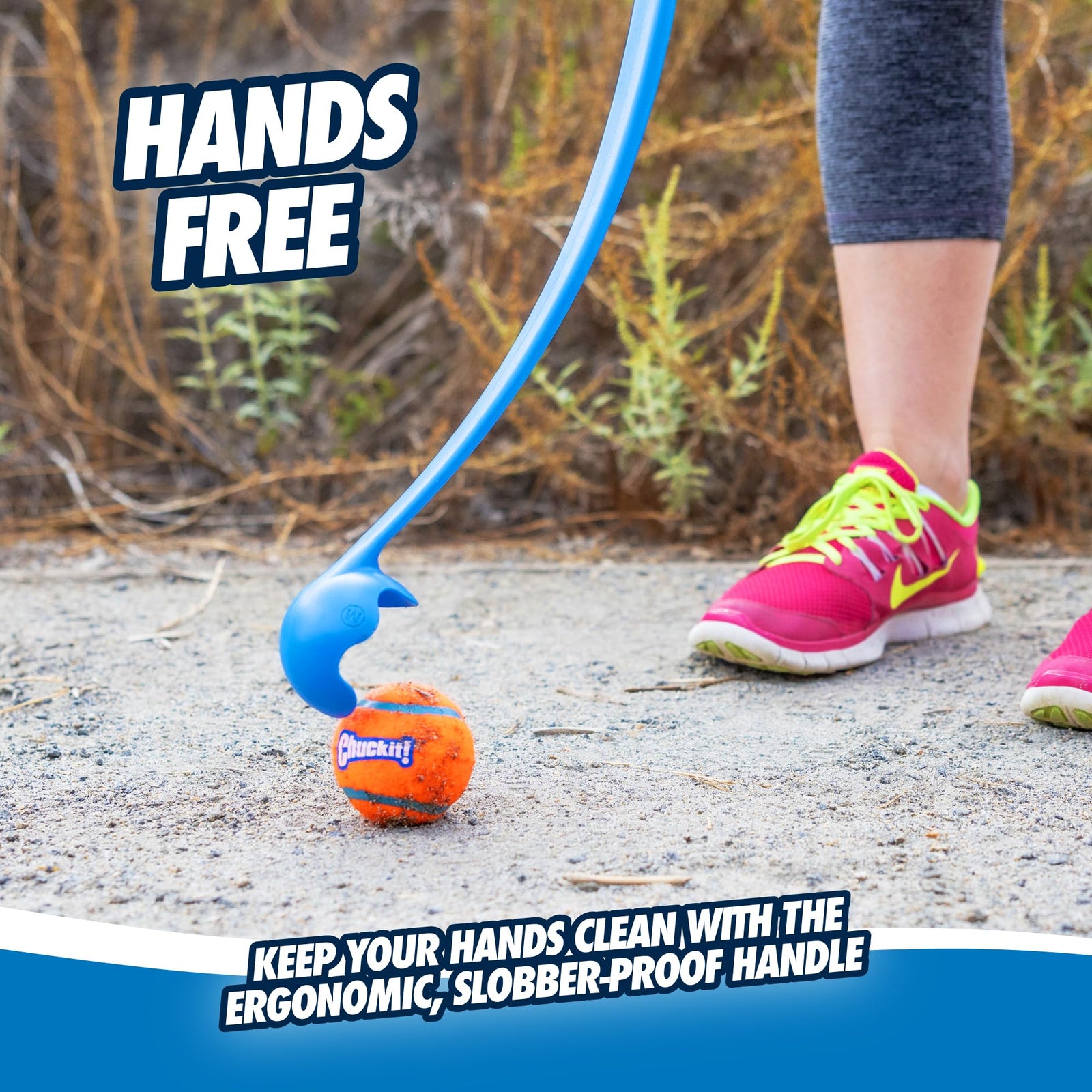 Chuckit! Ultra Ball & Launcher Bundle - Classic 26" with 2 Pack Medium (2.5") Bouncy Fetch Balls for Dogs 20-60 lbs, Dog Fetch Ball Thrower