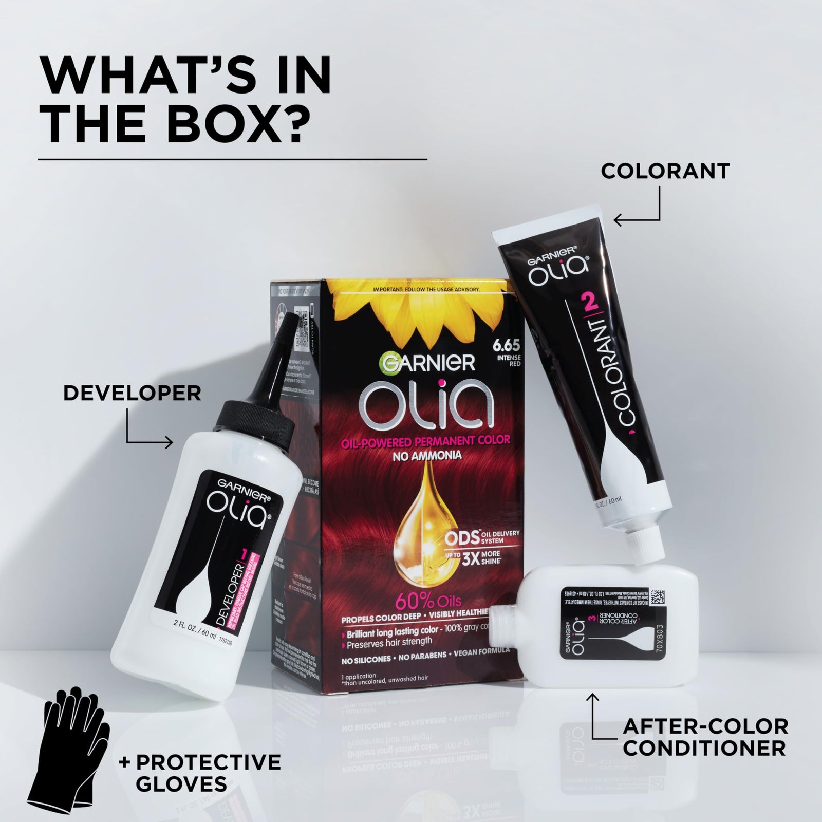 Garnier Hair Color Olia Ammonia-Free Brilliant Color Oil-Rich Permanent Hair Dye, 9 1/2.1 Lightest Ash Blonde, 1 Count (Packaging May Vary)