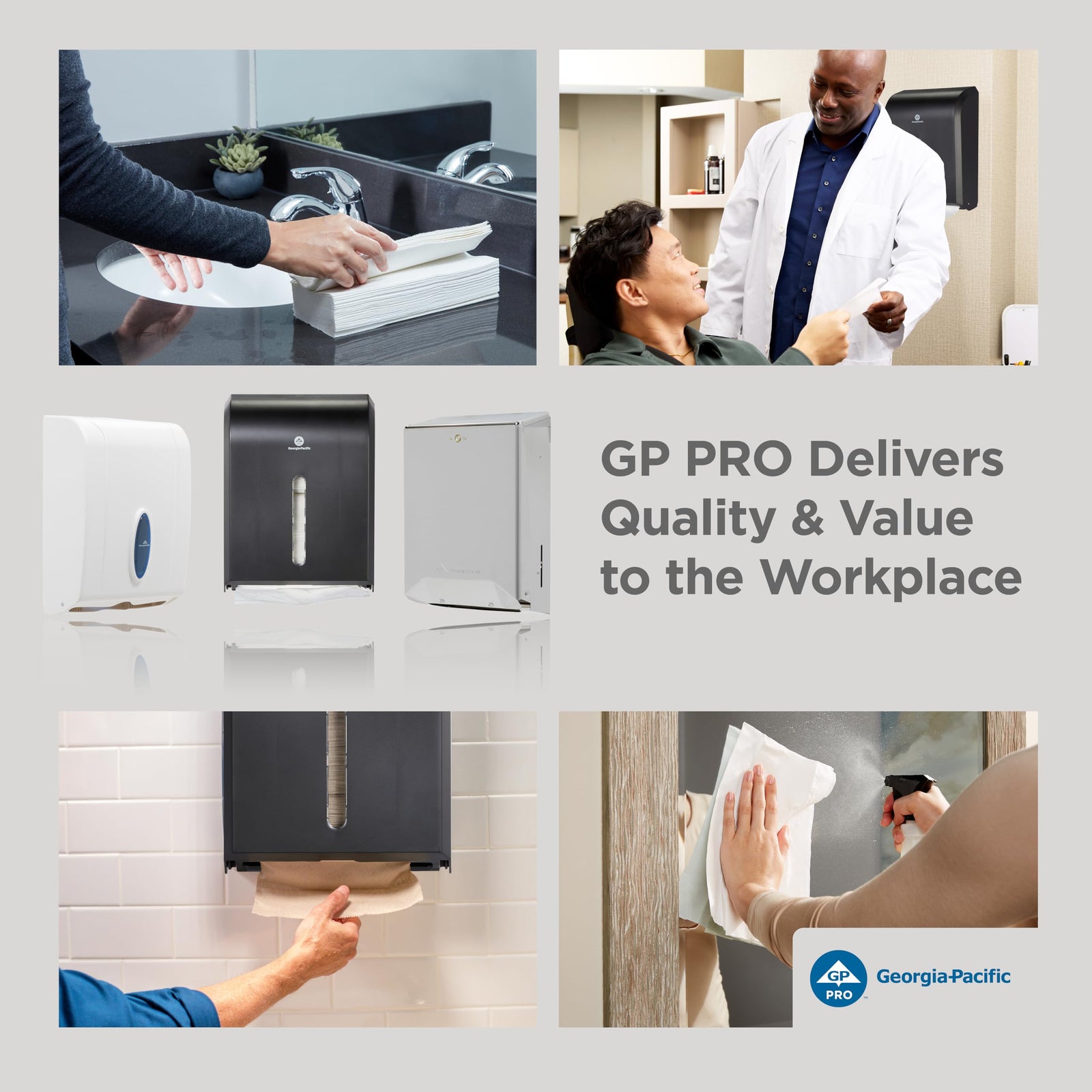 Georgia-Pacific Combi-Fold Paper Towel Dispenser, Black