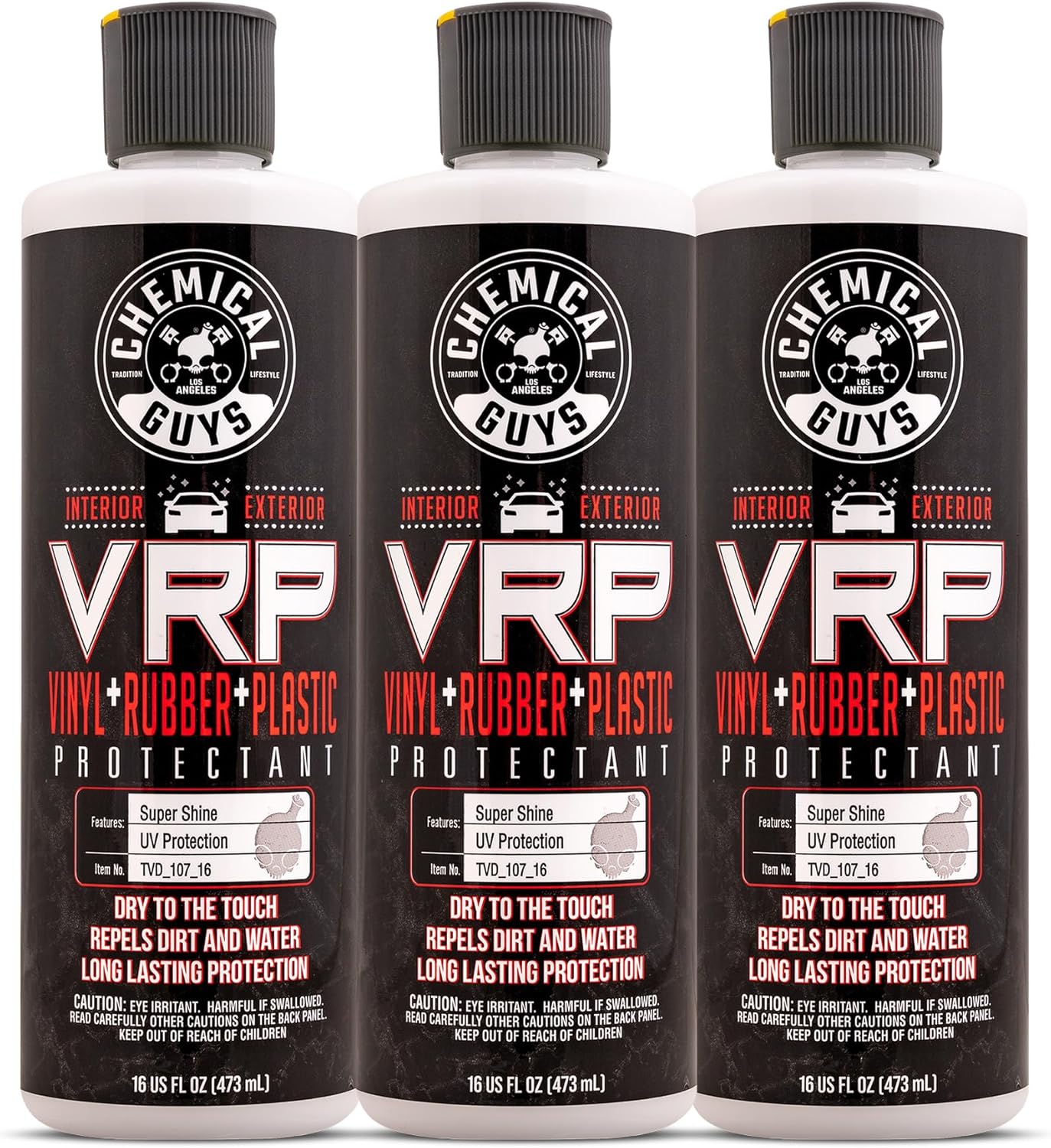 Chemical Guys VRP Vinyl, Rubber, and Plastic Dressing - Tire Dressing, Non-Greasy, Dry-to-the-Touch Shine for Tires, Trim, and More, Safe for Cars, Trucks, SUVs, RVs & More - 16 oz
