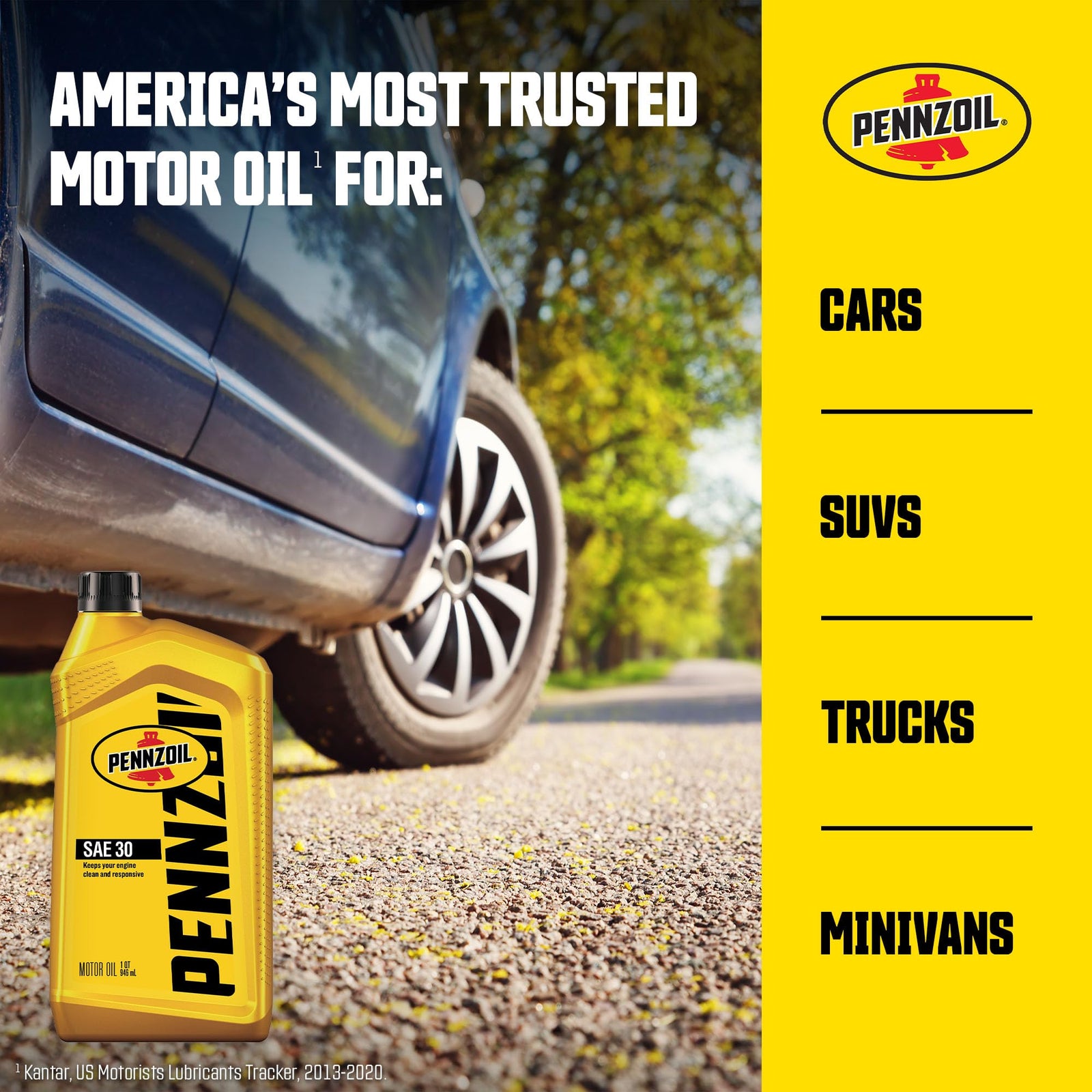 Pennzoil Motor Oil 10W-40 Motor Oil, 5 Quart (3 Pack)