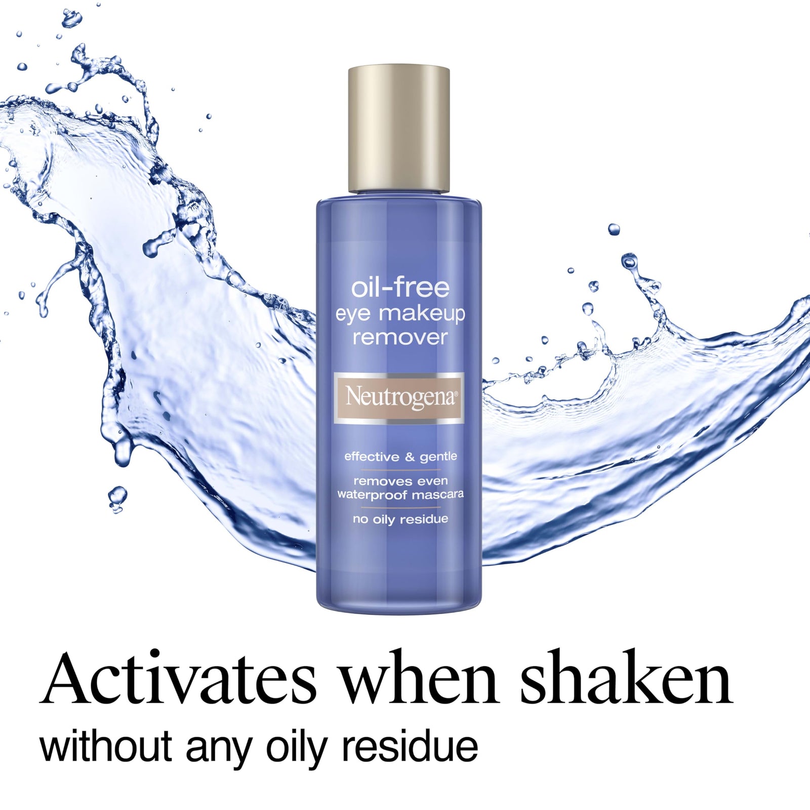 Neutrogena Gentle Oil-Free Eye Makeup Remover & Cleanser for Sensitive Eyes, Non-Greasy Makeup Remover, Removes Waterproof Mascara, Dermatologist & Ophthalmologist Tested, 5.5 fl. oz, 3 Pack