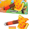 Nerf Minecraft Firebrand, Dart Blasting Axe, 6 Nerf Elite Foam Darts, Design Inspired by Minecraft Axe in The Game, Pull Down Priming, Minecraft Toys