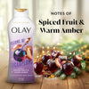 Olay Body Wash for Women, Hydrating & Moisturizing, Holiday Edition, With Plant Based Cleansers, B3 Complex, For All Skin Types, Visions of Sugarplums with Spiced Fruit & Warm Amber Scent, 22 fl oz