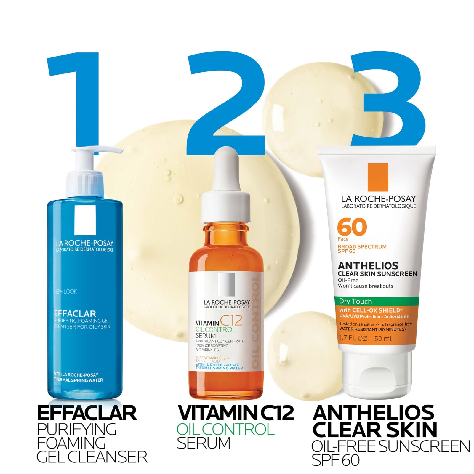 La Roche-Posay Pure 12% Vitamin C Serum For Face With Hyaluronic Acid & Salicylic Acid, Hydrating Face Serum, Boost Radiance & Reduce Wrinkles, 2 Formulas for Normal or Oily Skin Control