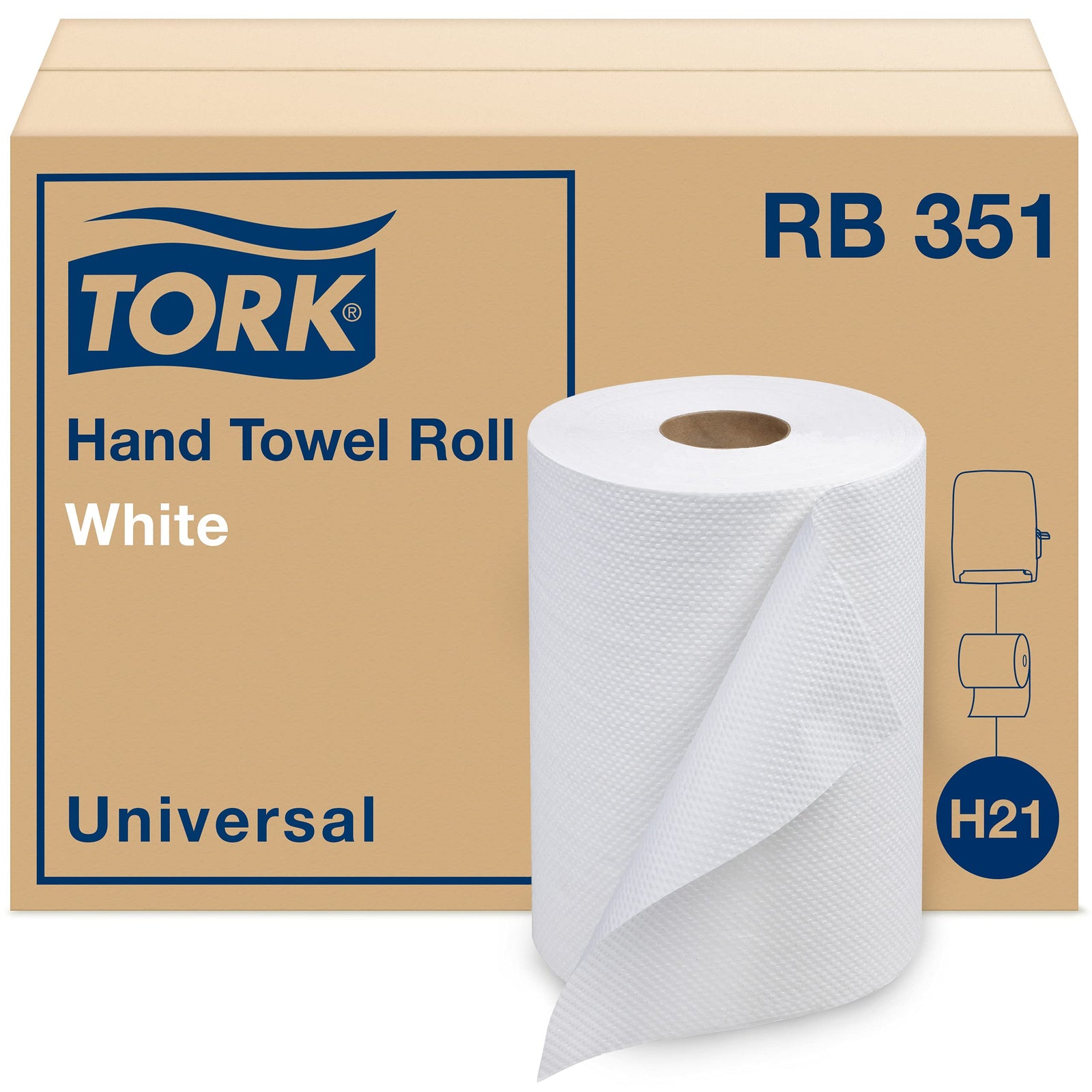 Tork Hand Towel Roll, Natural, Universal, H80, Extra Large, 100% Recycled, 1-Ply, 6 Rolls x 1000 ft, 8031000
