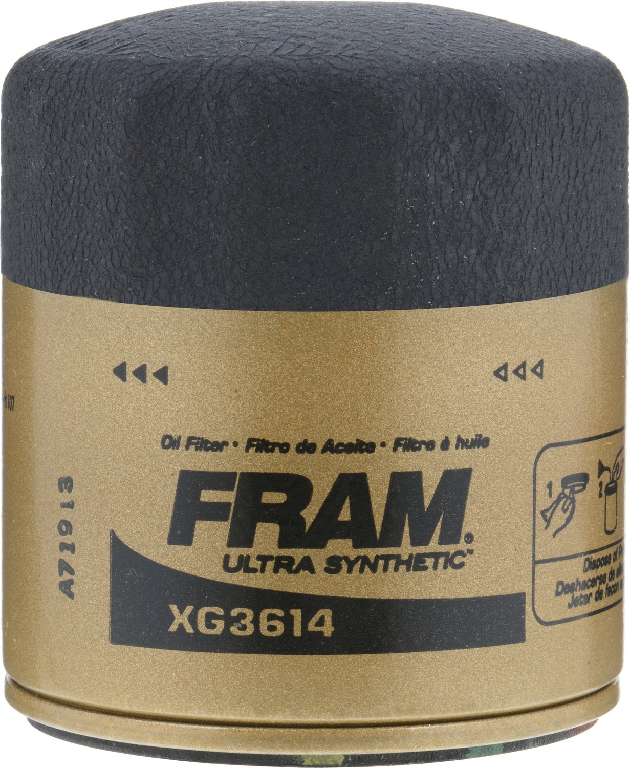 FRAM Ultra Synthetic Automotive Replacement Oil Filter, Designed for Synthetic Oil Changes Lasting up to 20k Miles, XG3614 with SureGrip (Pack of 2)
