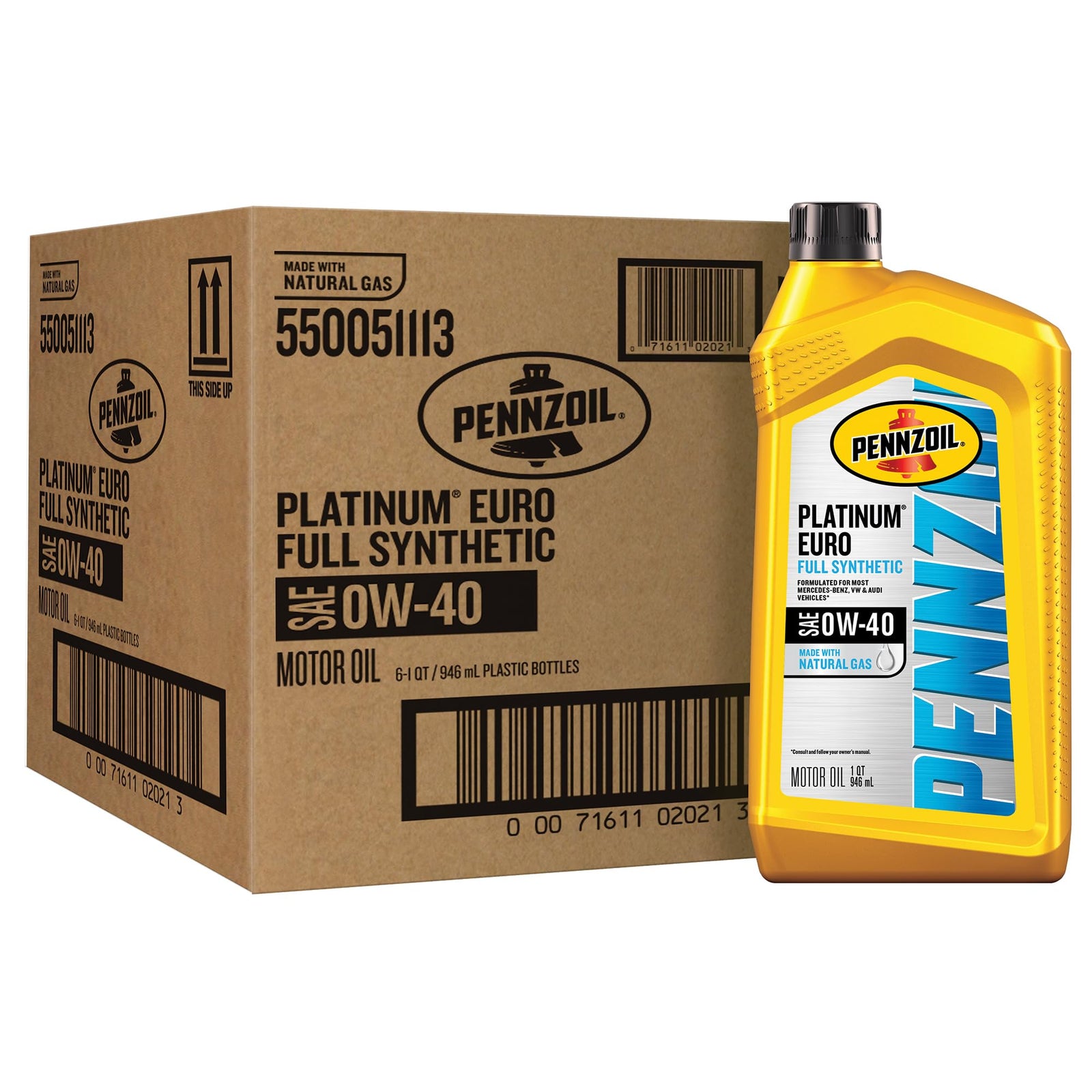 Pennzoil Platinum Euro L Full Synthetic 5W-30 Motor Oil, 5 Quart (3 Pack)