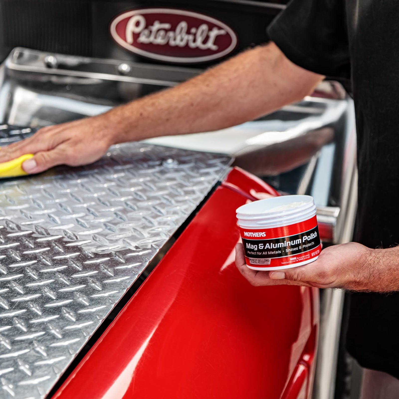 Mothers Mag & Aluminum Polish, 5 oz. — Brilliant Shine, Easy to Use, For All Uncoated & Unplated Metals Including Aluminum Wheels, Stainless Steel Trim and Exhaust Tips, Brass & More (05100)