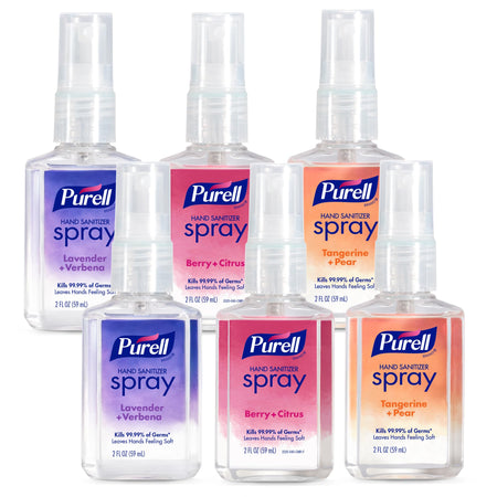 PURELL Advanced Hand Sanitizer Spray, Unscented, 2 fl oz Travel-Size Spray Bottle (Pack of 6) – 2023-04-EC