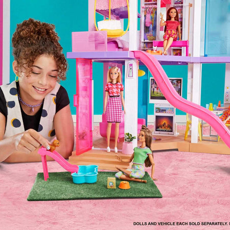 Barbie DreamHouse Dollhouse with 75+ Accessories and Wheelchair Accessible Elevator, 10 Play Areas, 3 Custom Light Settings & Music (Amazon Exclusive)