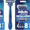 Gillette Sensor3 Comfort, 8 Count | Disposable | For Men | Lubrastrip | Pack of 2