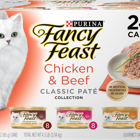 Purina Fancy Feast Grilled Wet Cat Food Seafood Feast in Wet Cat Food Gravy - (Pack of 24) 3 oz. Cans