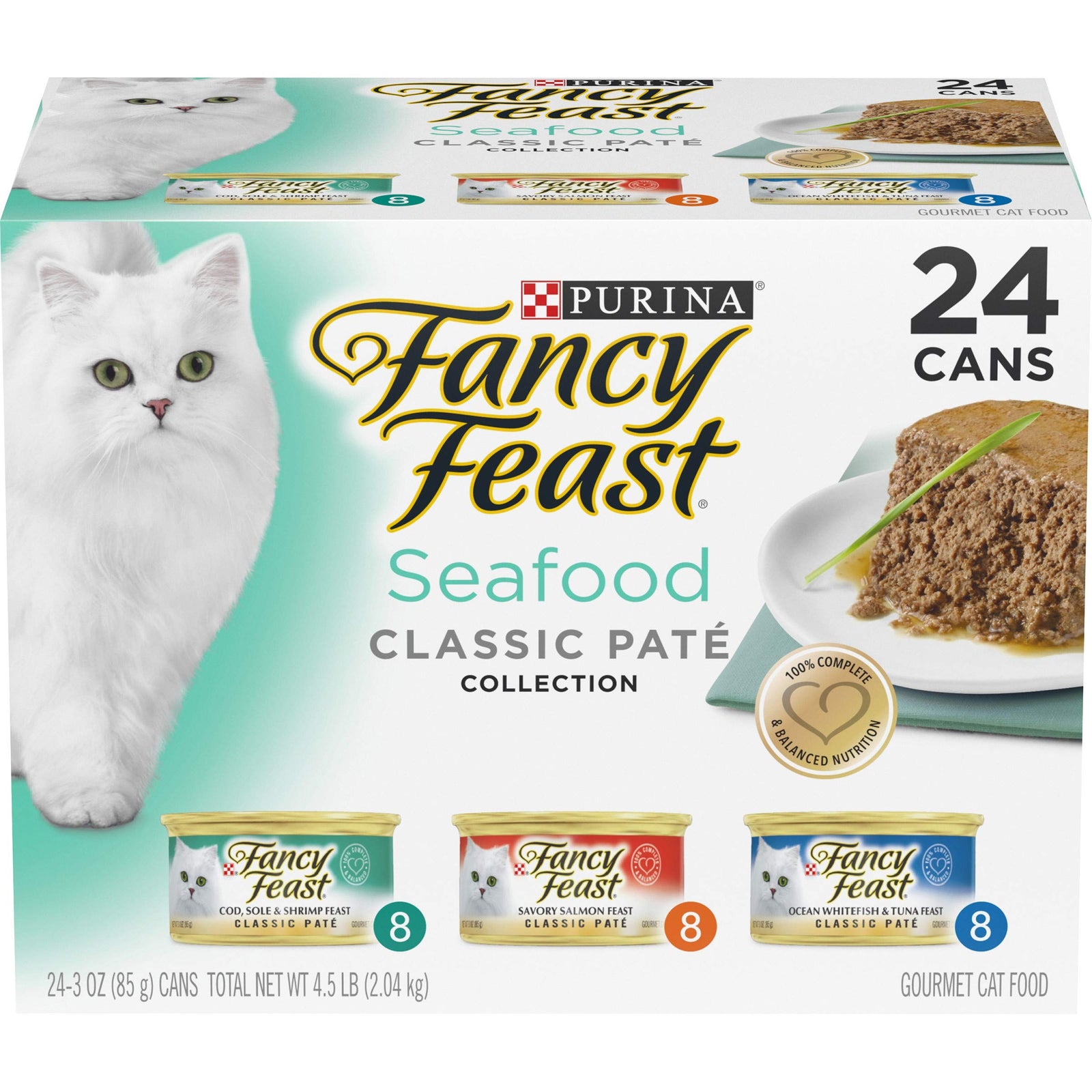 Purina Fancy Feast Gravy Lovers Poultry and Beef Grilled Gourmet Wet Cat Food Variety Pack - (Pack of 24) 3 oz. Cans