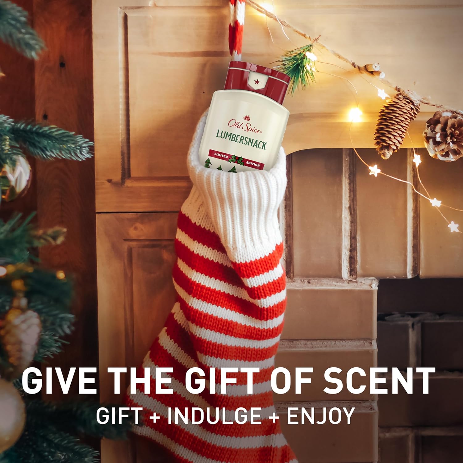 Old Spice Body Wash for Men, Holidudes Holiday Edition, 24/7 Holiday Freshness, Lasting Scent and Rich Lather, Stocking Stuffer, Lumbersnack with Fresh Pine Scent, 16 oz