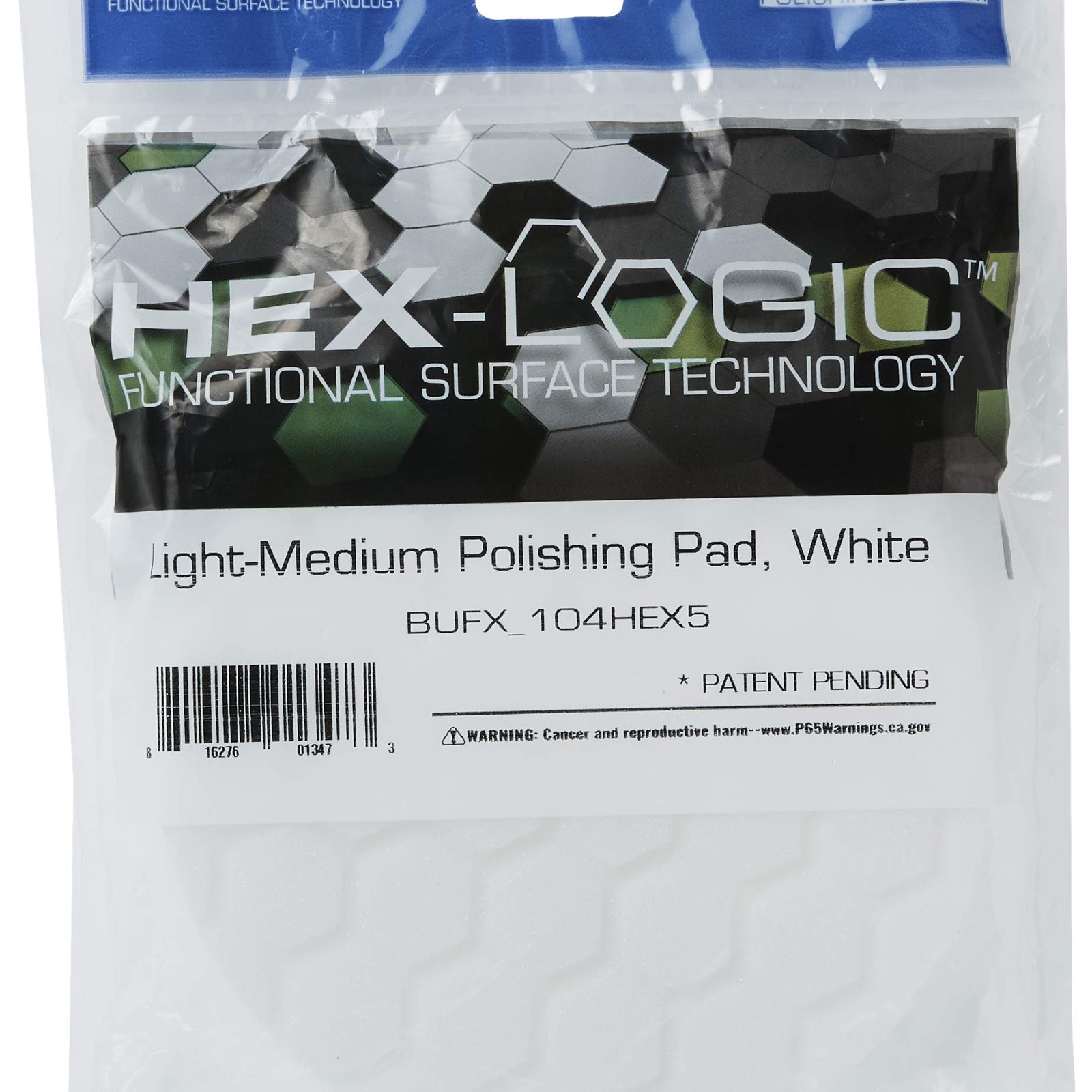 Chemical Guys BUFX_106HEX5 BUFX_106_HEX5 Hex-Logic Finishing Pad, Black (5.5 Inch Pad Made for 5 Inch Backing Plates), 1 Pad Included