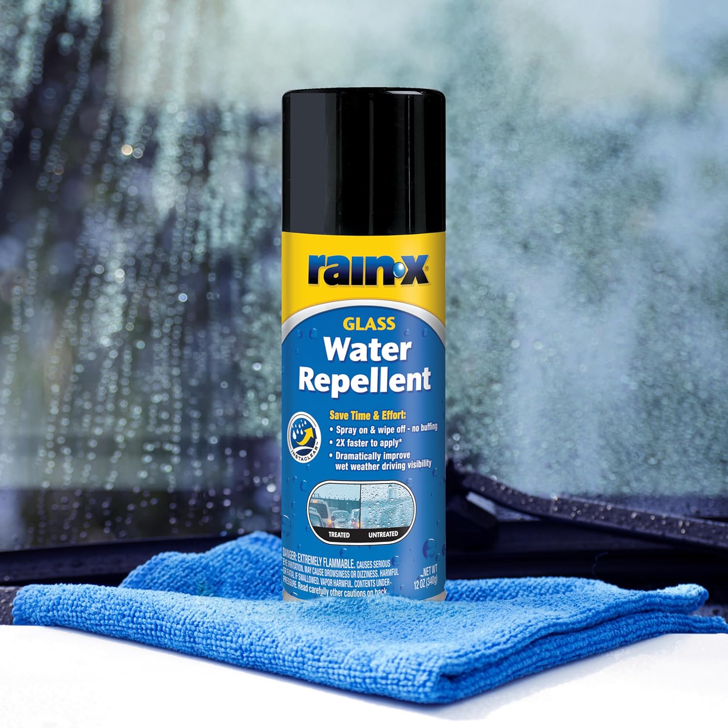 Rain-X 630168 Glass Water-Repellent Aerosol 12 oz.