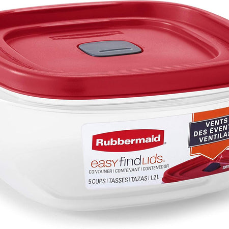 Rubbermaid EasyFindLids Food Storage Containers with SilverShield Antimicrobial Protection, 42-Piece Set, BPA-Free, Grey