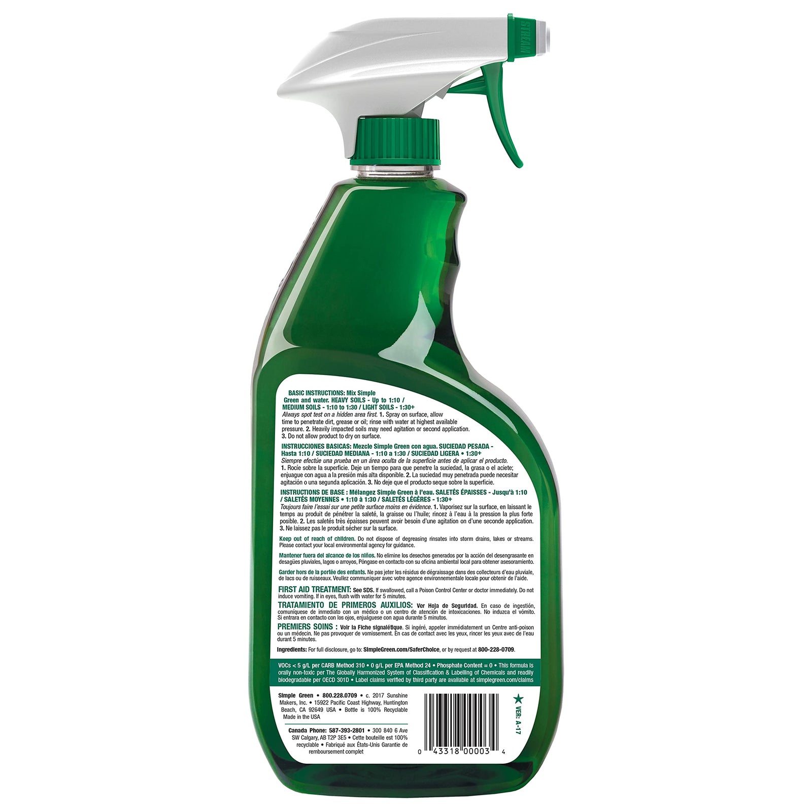 Simple Green 13008 Industrial Cleaner & Degreaser, Concentrated, 55 gal Drum