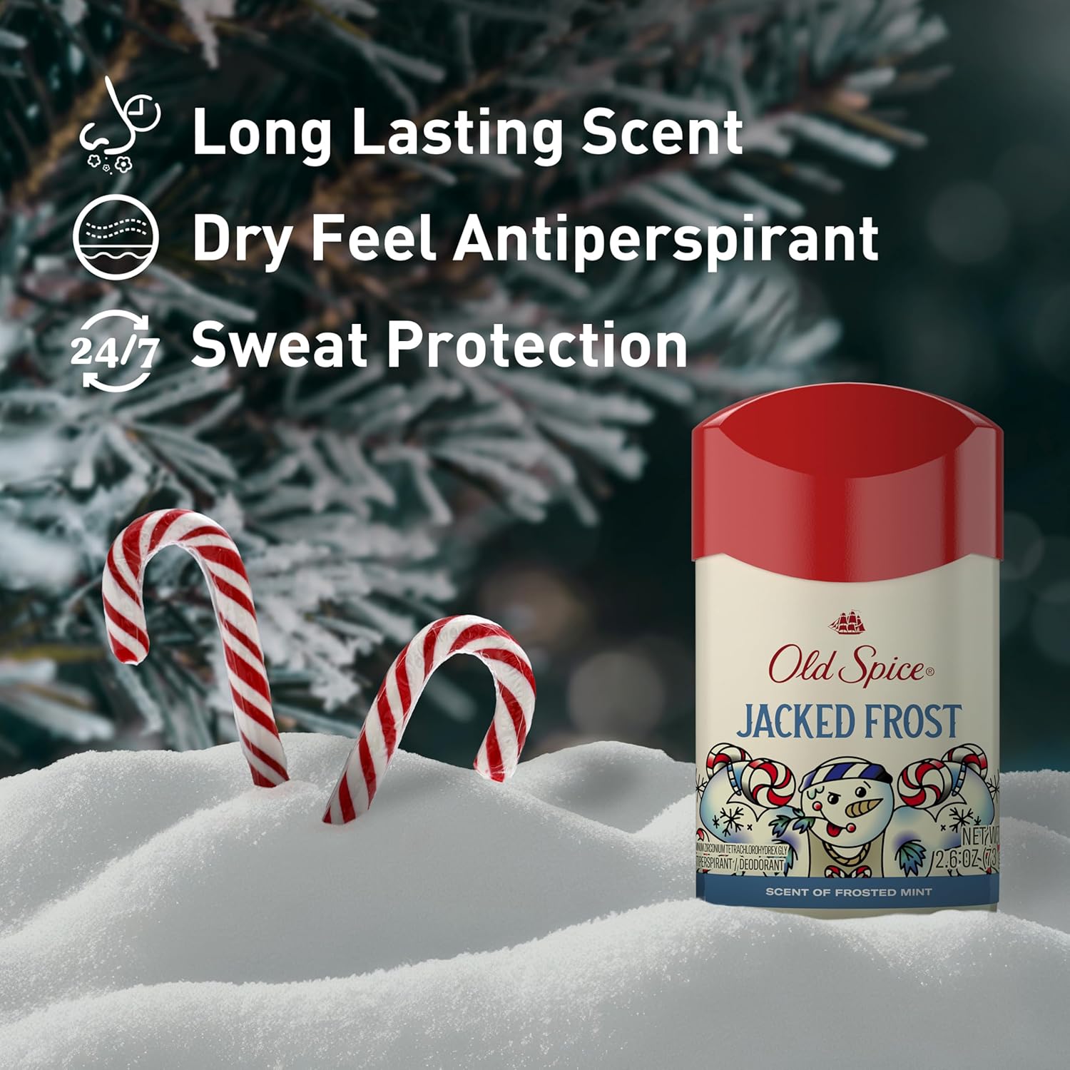 Old Spice Dry Feel Antiperspirant Deodorant for Men, 24/7 Freshness, 24/7 Sweat & Odor Protection, Gentle on Skin with Skin Conditioners, Timber with Sandalwood + Cypress Scent, 2.6 oz