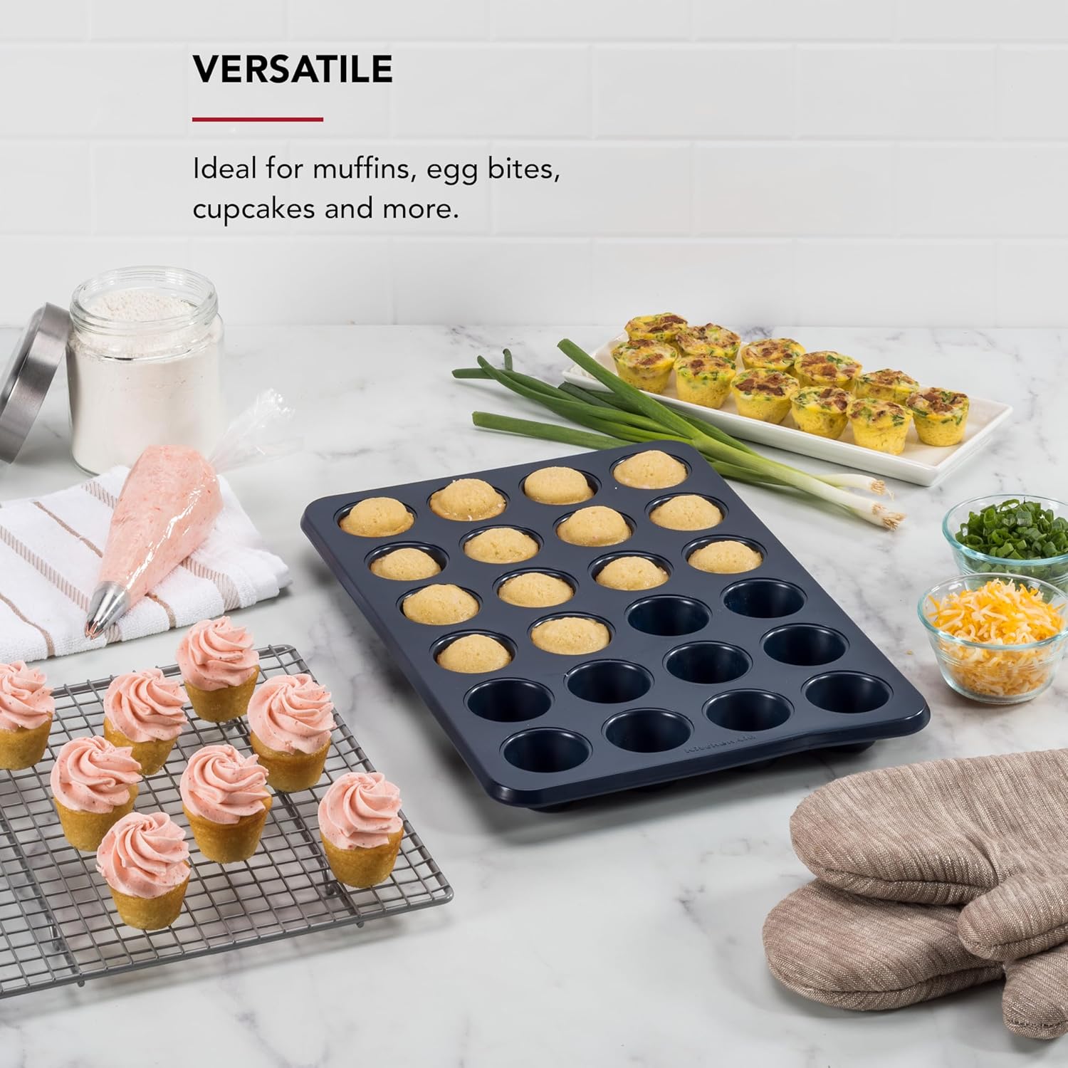 KitchenAid Non-stick Muffin Pan, 12 Cup, Evergreen