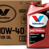 Valvoline Full Synthetic High Mileage with MaxLife Technology SAE 0W-20 Motor Oil 5 QT, Case of 3