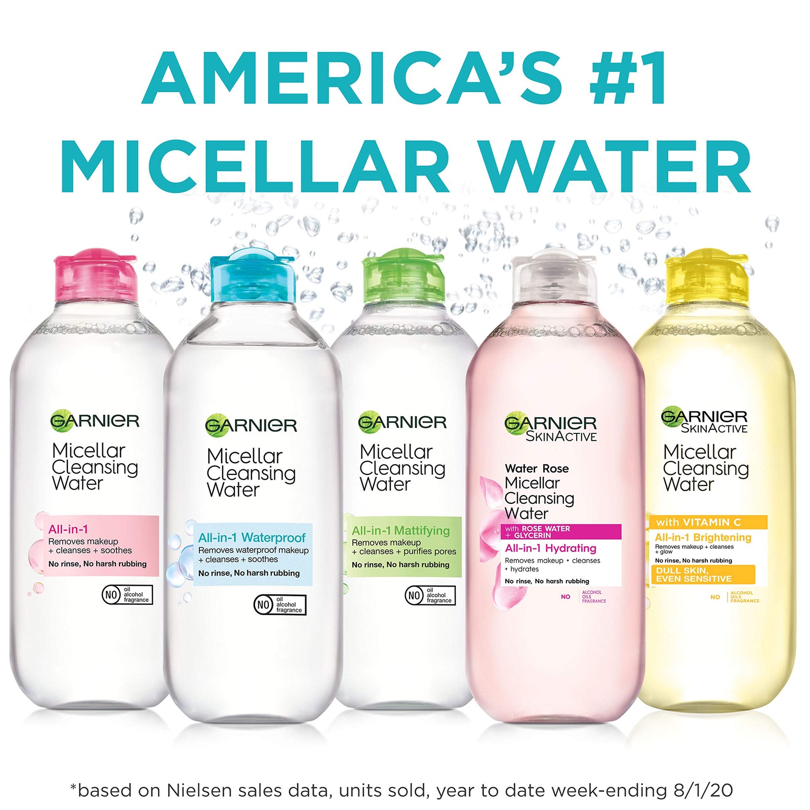 Garnier Micellar Water For Waterproof Makeup, Hydrating Facial Cleanser & Makeup Remover, Suitable for Sensitive Skin, Vegan, Cruelty Free, 13.5 Fl Oz (400mL), 1 Count
