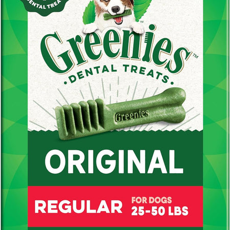 Greenies Veterinarian-Recommended Adult Natural Dental Dog Treats Regular Size, Original Flavor, 3 oz. Pack, 3 Count