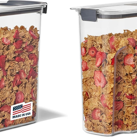 Rubbermaid Brilliance Pantry Food Storage Containers, Set of 4 (8 Pieces), BPA-Free, Clear, Airtight