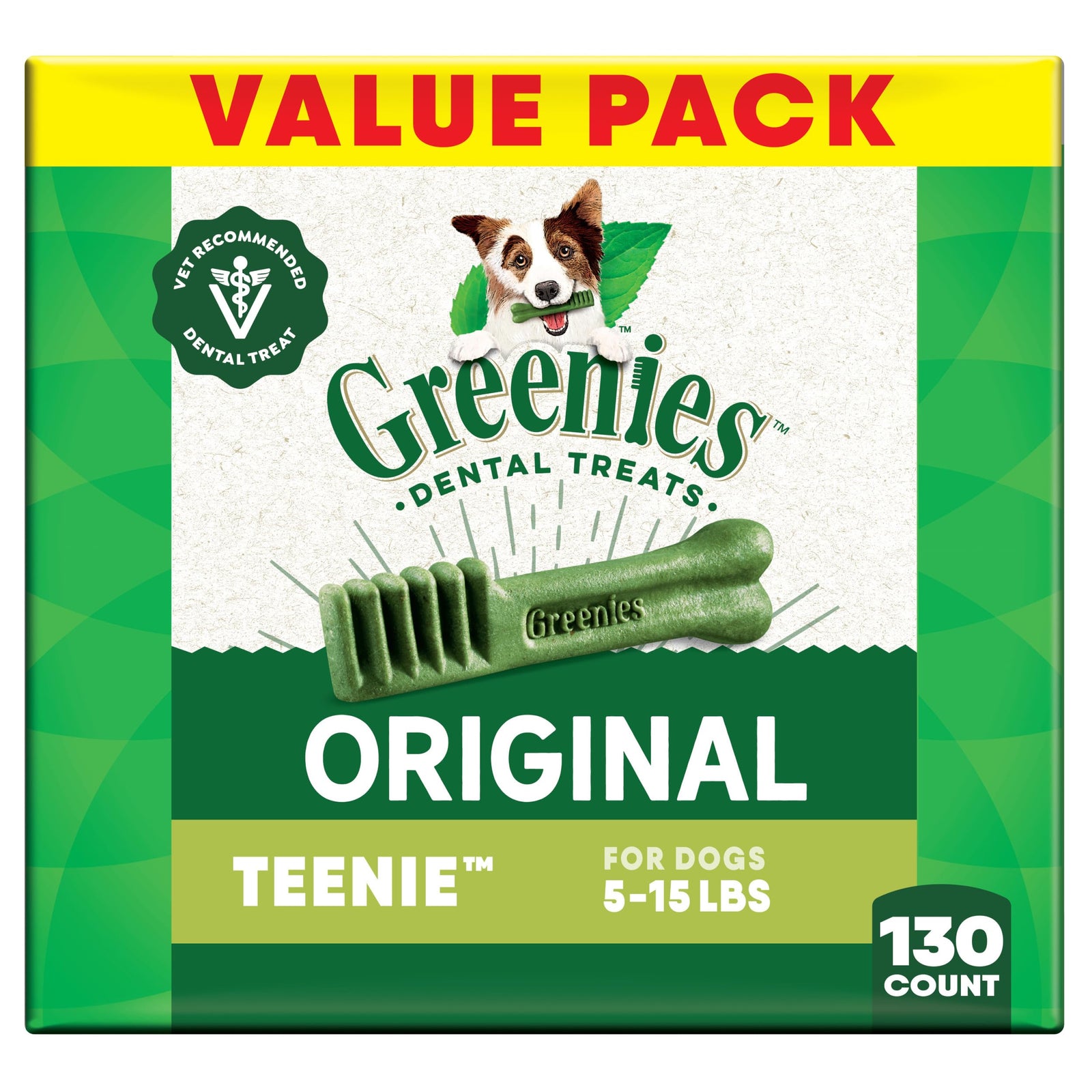 Greenies Veterinarian-Recommended Natural Dental Dog Treats Regular Size, Original Flavor, 54 oz. Pack, 192 Count