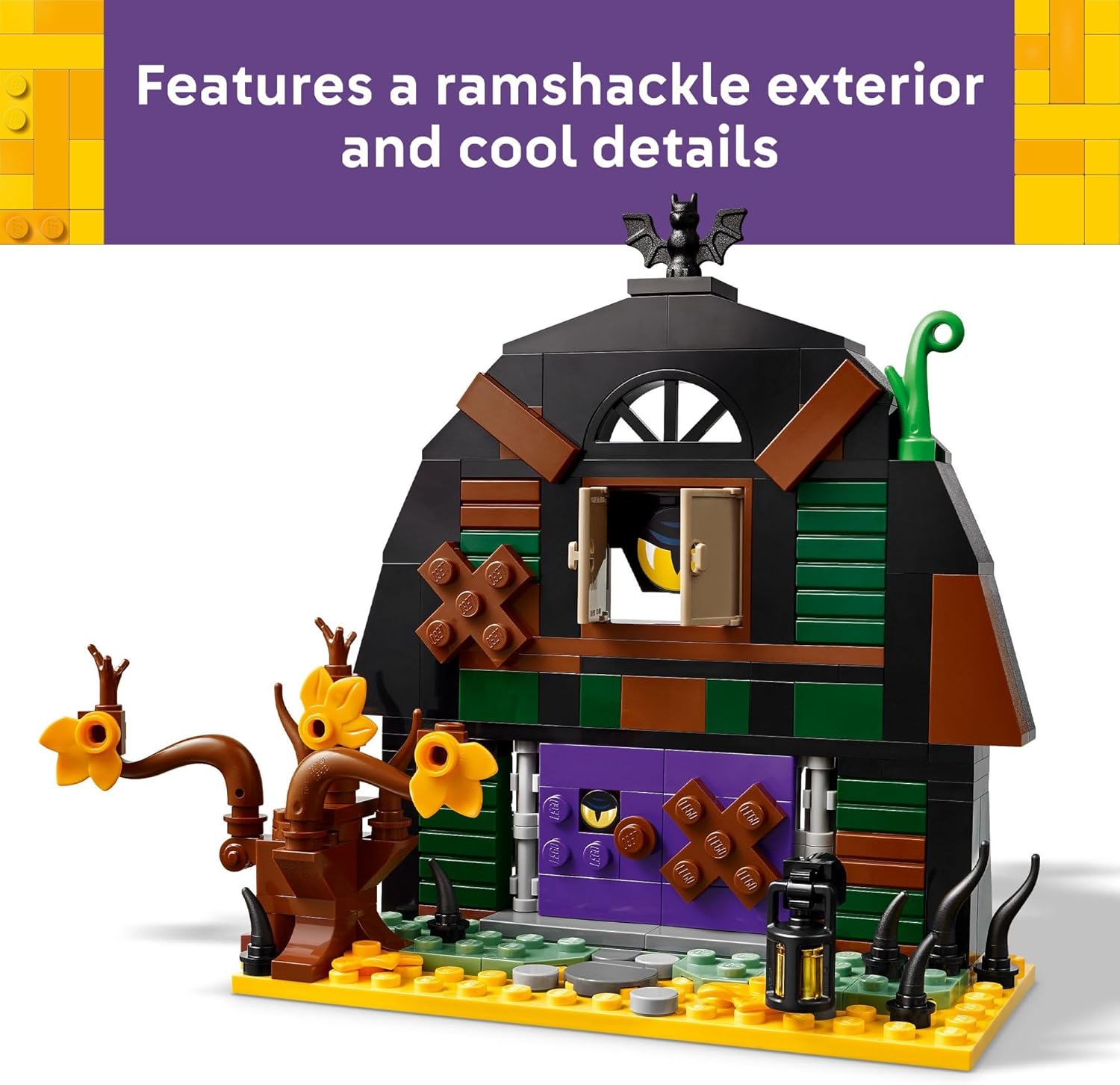 LEGO Halloween Barn Building Toy - Room Decor & Pretend Play Set for Boys & Girls, Ages 9+ - Halloween Toys & Crafts for Kids - Gift Idea - W/Scary Skeleton Minifigure - 40721