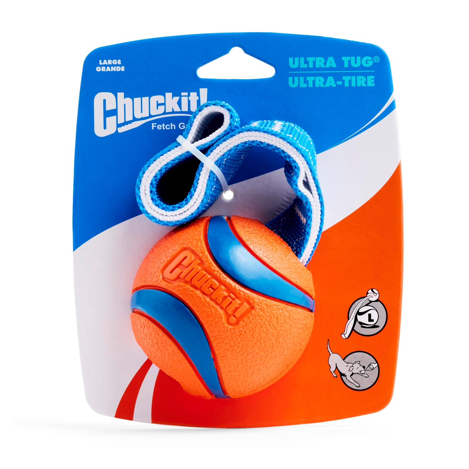 Chuckit! Ultra Tug Dog Toy, Small Fetch and Dog Ball Tug Toy for Dogs 0-20 Pounds