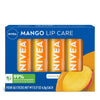 NIVEA Mango Lip Care, Vegan Lip Balm Pack with Shea Butter, Nourishing Oils and Vitamin C & E, 3-in-1 Moisturize, Repair and Protect, 0.17 Oz Stick, Pack of 4