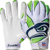 Franklin Sports Youth NFL Football Receiver Gloves - Kids Football Gloves Pair - NFL Team Logos and Silicone Palm