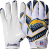 Franklin Sports Youth NFL Football Receiver Gloves - Kids Football Gloves Pair - NFL Team Logos and Silicone Palm