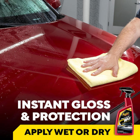Meguiar's A1624 Quik Wax - Easy-to-Use Spray Wax for Gloss, Shine & Protection - Wet or Dry Use, 24 Oz.
