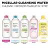 Garnier Micellar Water For Waterproof Makeup, Hydrating Facial Cleanser & Makeup Remover, Suitable for Sensitive Skin, Vegan, Cruelty Free, 13.5 Fl Oz (400mL), 1 Count