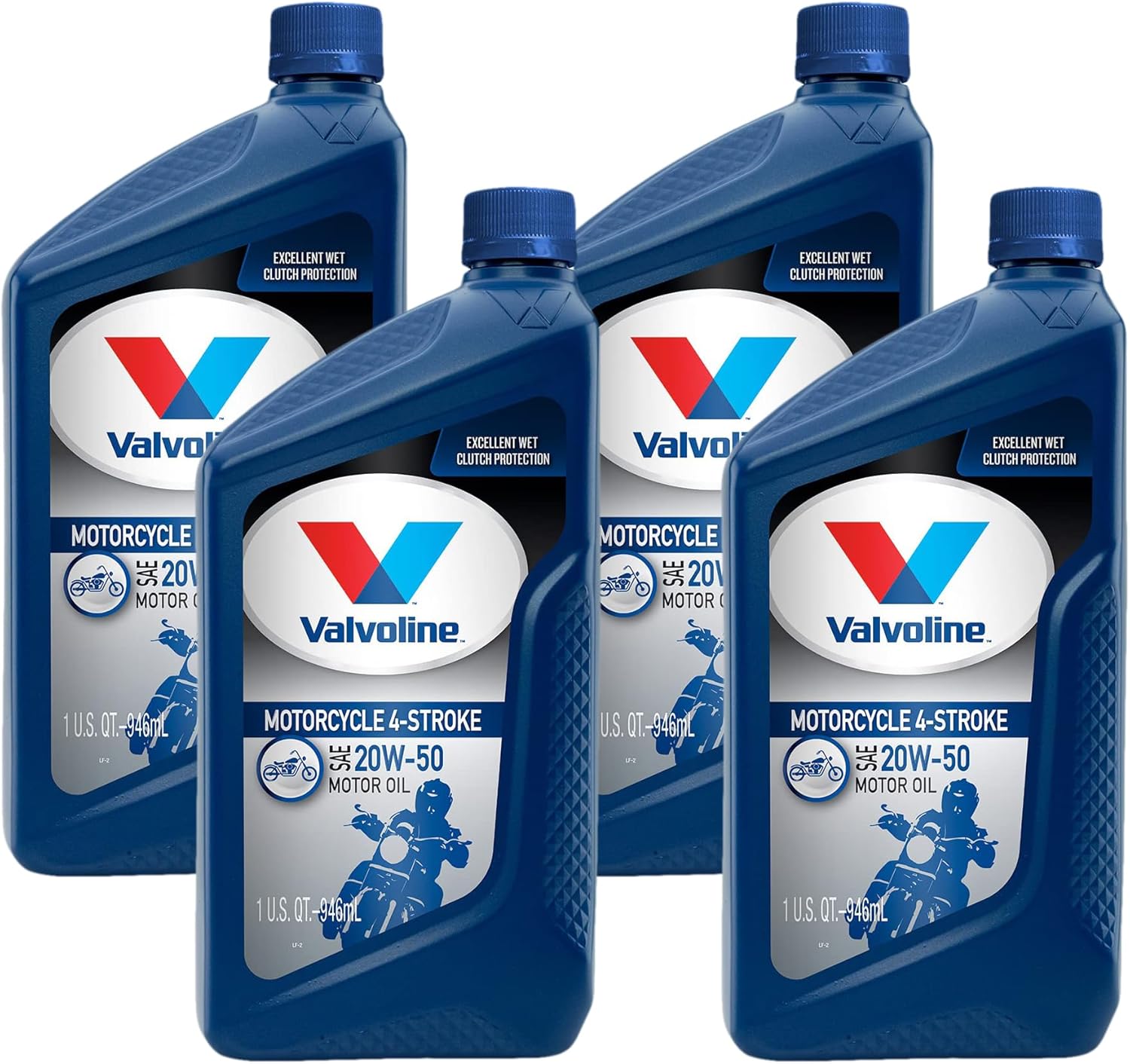 Valvoline 4-Stroke Motorcycle Full Synthetic SAE 10W-40 Motor Oil 1 QT (Pack of 3)