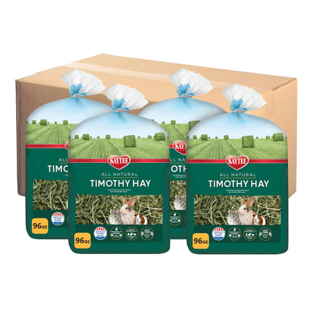 Kaytee Timothy Hay, High Fiber, Grown Specifically for Small Animals, Rabbits, Guinea Pigs, Chinchillas, Ideal Bulk Order for Small Pets, 12 pounds