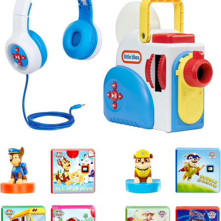 Little Tikes Story Dream Machine PAW Patrol Edition with Headphones, 6 PAW Patrol Stories & 2 Character Figures – Kids Audio Book Player, Toddler Toy Gift Ages 3+ (Amazon Exclusive)