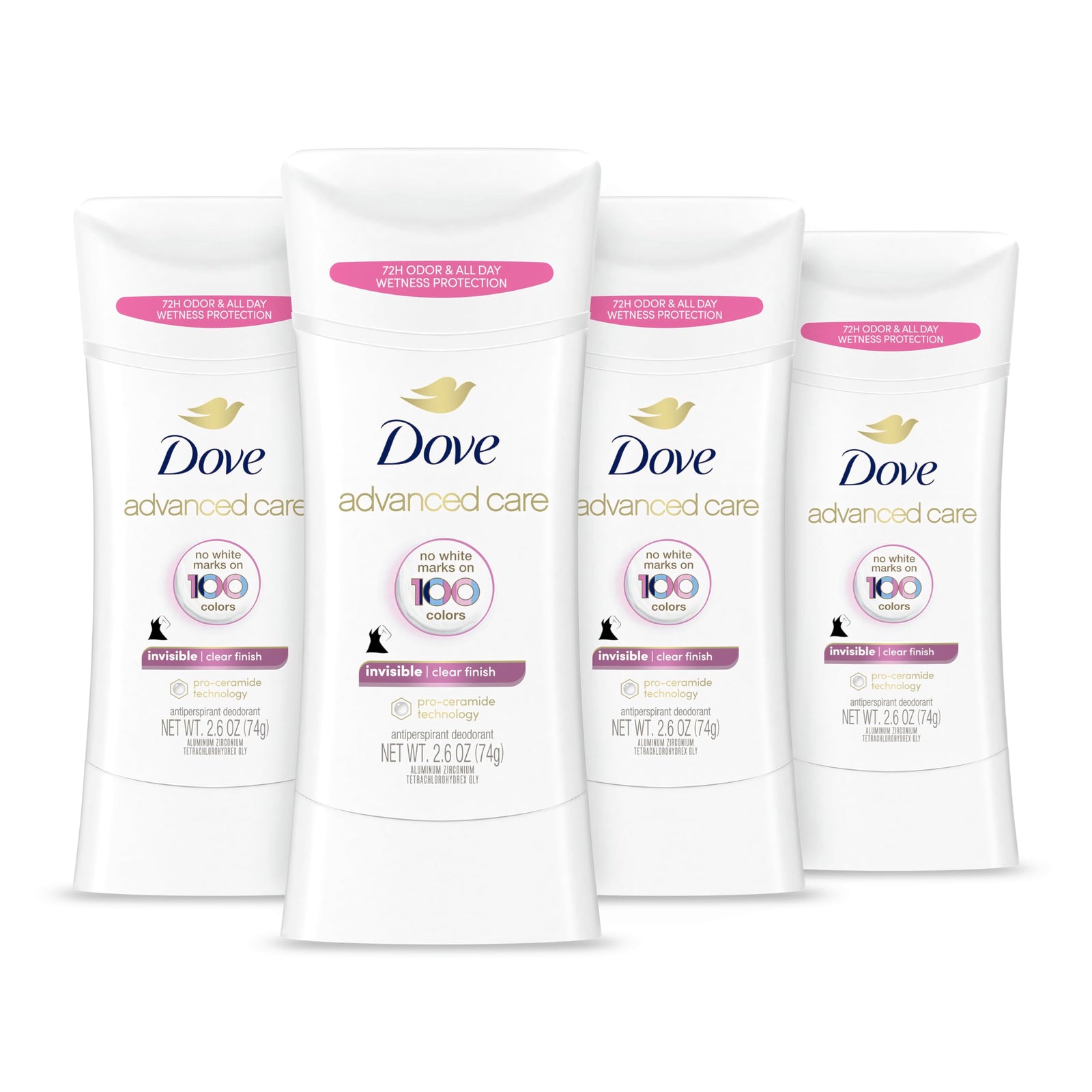 Dove Advanced Care Antiperspirant Deodorant Stick Sheer Cool for Soft, Resilient Skin, with 72-Hour Sweat & Odor Protection, 2.6 oz
