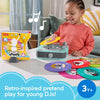Fisher-Price Musical Toy Deluxe Rockin’ Record Player Pretend Turntable with 6 Albums for Preschool Play Plus Bonus Exclusive Holiday Album Kids Ages 3+ Years (Amazon Exclusive)
