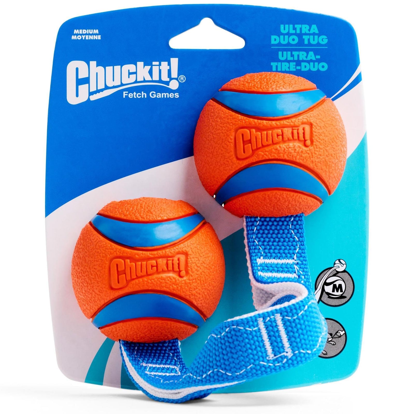 Chuckit! Ultra Tug Dog Toy, Small Fetch and Dog Ball Tug Toy for Dogs 0-20 Pounds