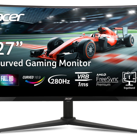 acer Nitro 34 Inch UWQHD 3440 x 1440 1500R Curved PC Gaming Monitor | AMD FreeSync Premium | Up to 180Hz Refresh | 1ms (VRB) | 400nit | DisplayHDR 400 | One DP 1.4 & Two HDMI 2.0 | XZ342CU Vbmiiphx