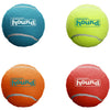 Outward Hound Squeaker Ballz 4-Pack Tennis Ball Dog Toys with Squeaker, Interactive Fetch Play for Pets Under 25 lbs, Training Balls for Indoor & Outdoor Exercise, Small, 2-inch