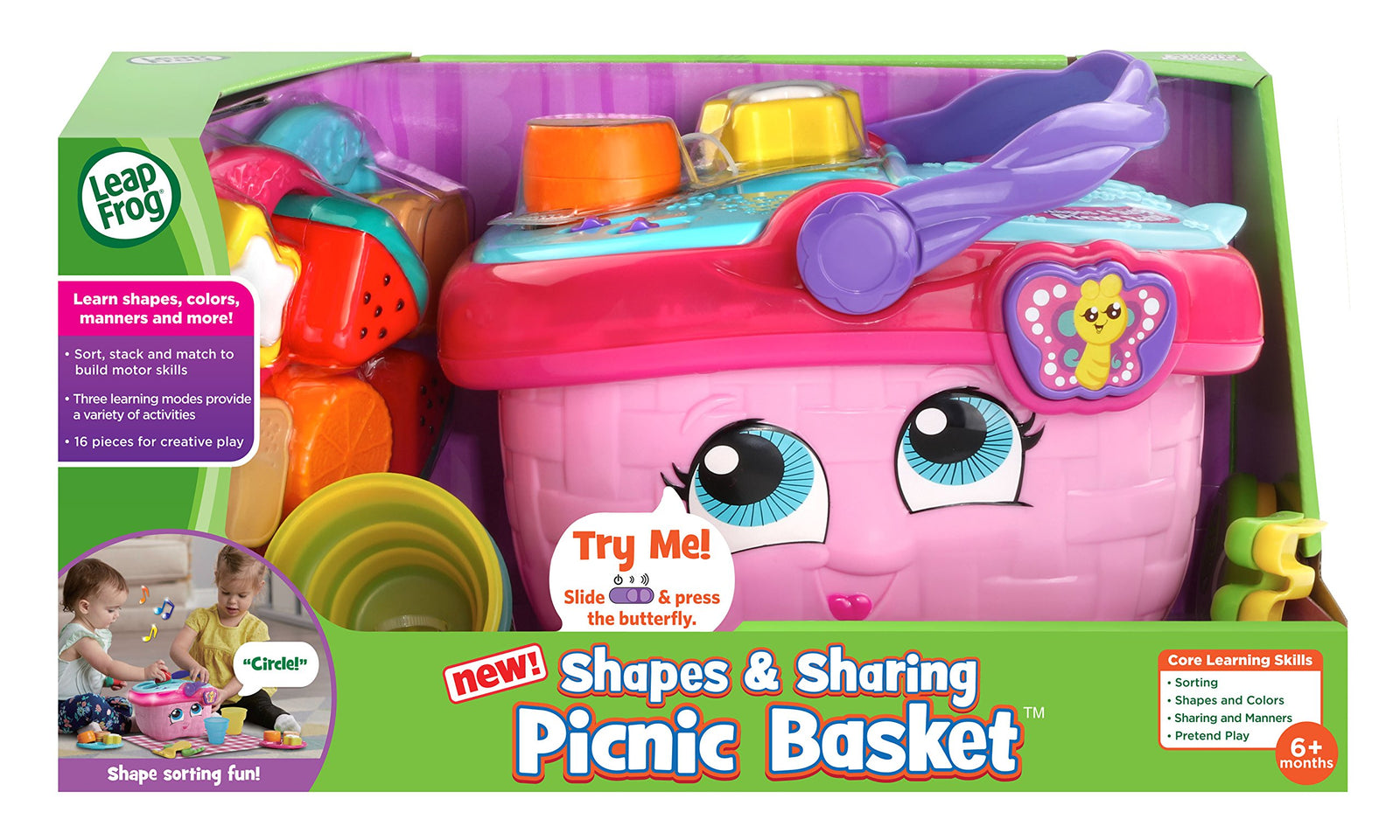 LeapFrog Shapes and Sharing Picnic Basket (Frustration Free Packaging), Yellow