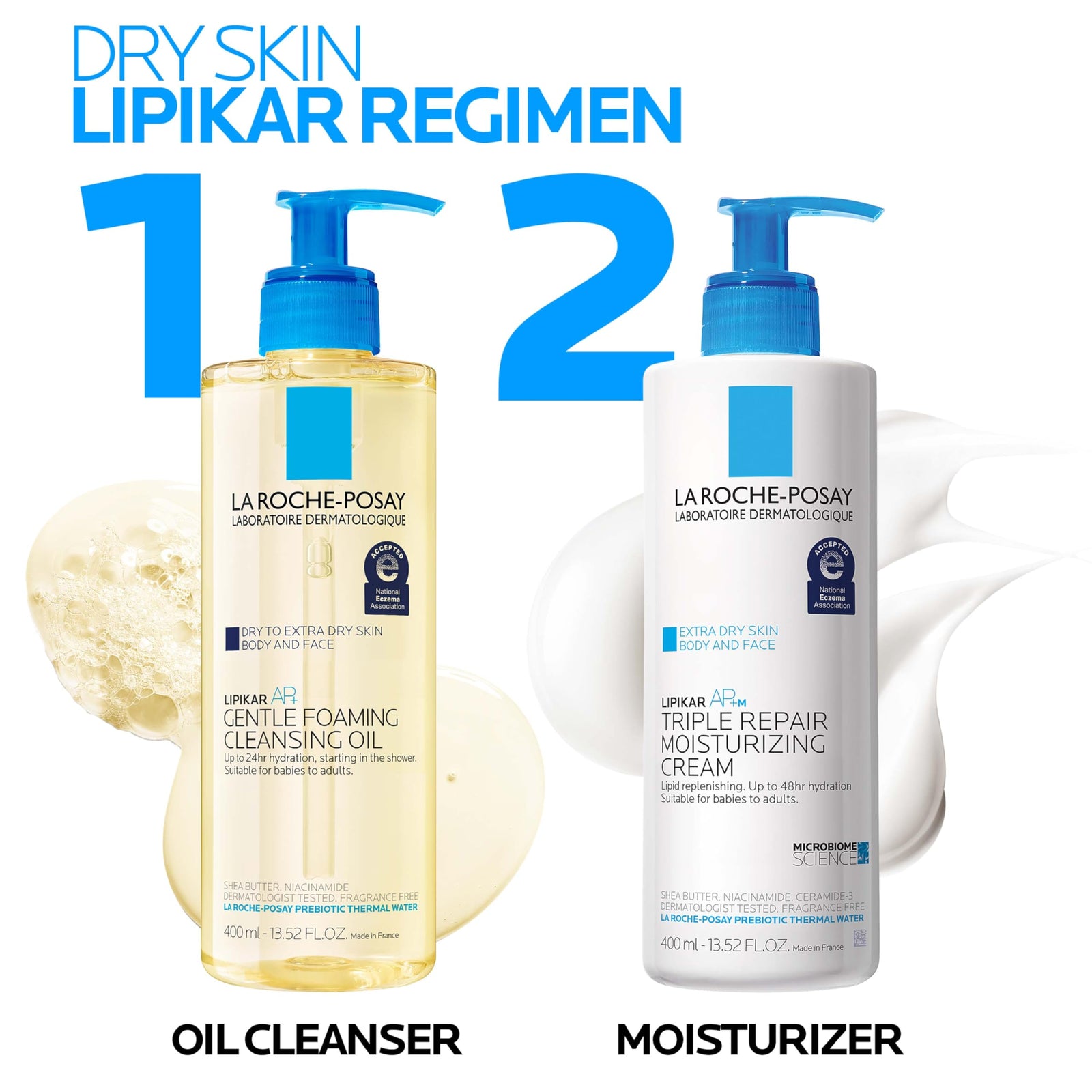 La Roche-Posay Lipikar AP+ Triple Repair Moisturizing Cream | Face & Body Lotion For Dry Skin | Shea Butter & Niacinamide Moisturizer | Gentle Face & Body Cream For Dry, Rough & Sensitive Skin