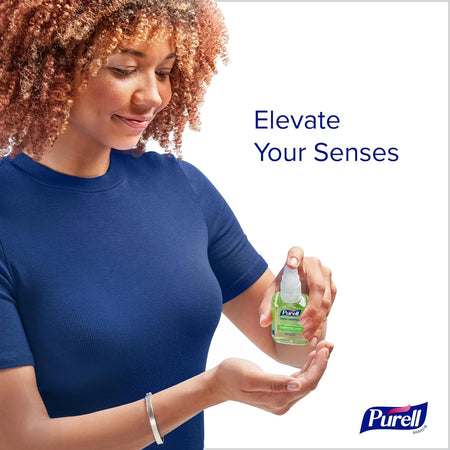 Purell Advanced Hand Sanitizer Gel Infused with Essential Oils, Energizing Mint, 2 fl oz Travel-Size Pump Bottle (Pack of 6) - 3907-04-EC