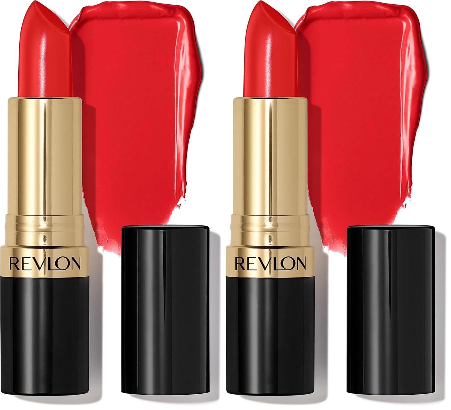 REVLON Super Lustrous Lipstick, High Impact Lipcolor with Moisturizing Creamy Formula, Infused with Vitamin E and Avocado Oil in Red/Coral, Extra Spicy (761) (Pack of 4)