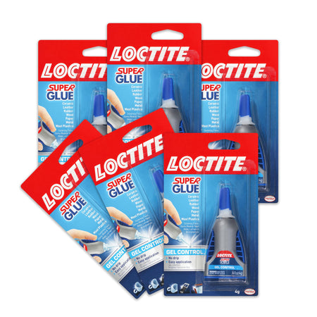 Loctite Super Glue Gel Control, Clear Superglue for Plastic, Wood, Metal, Crafts, & Repair, Cyanoacrylate Adhesive Instant Glue, Quick Dry - 0.14 fl oz Bottle, Pack of 2